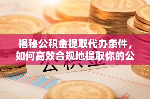 北斗揭秘公积金提取代办条件，如何高效合规地提取你的公积金